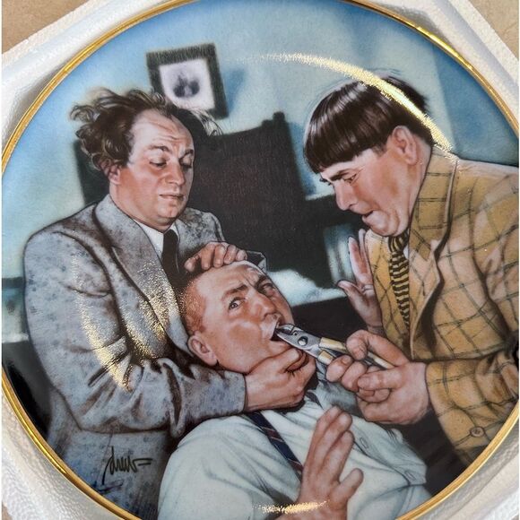 Franklin Mint The Three Stooges Collectors Plates - Picture 1 of 13